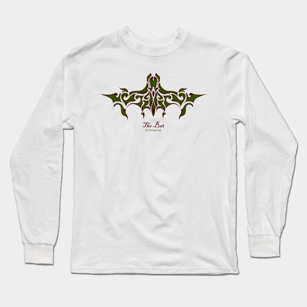 The Bat - Green Long Sleeve T-Shirt by Ravendax